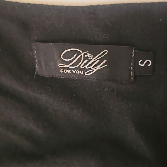 DILY FOR YOU WOMAN DRESS BLACK FLORAL S - Picture 2 of 5